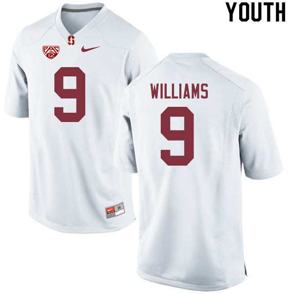 Youth #9 Noah Williams Stanford Cardinal College Football Jerseys Sale-White